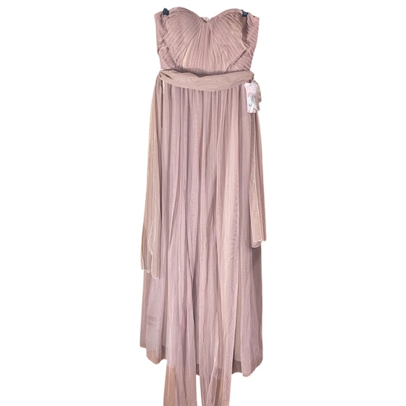 NWT Birdy Grey Womens S Christina Convertible Bridesmaid Maxi Dress Sandy Mauve - Picture 16 of 16